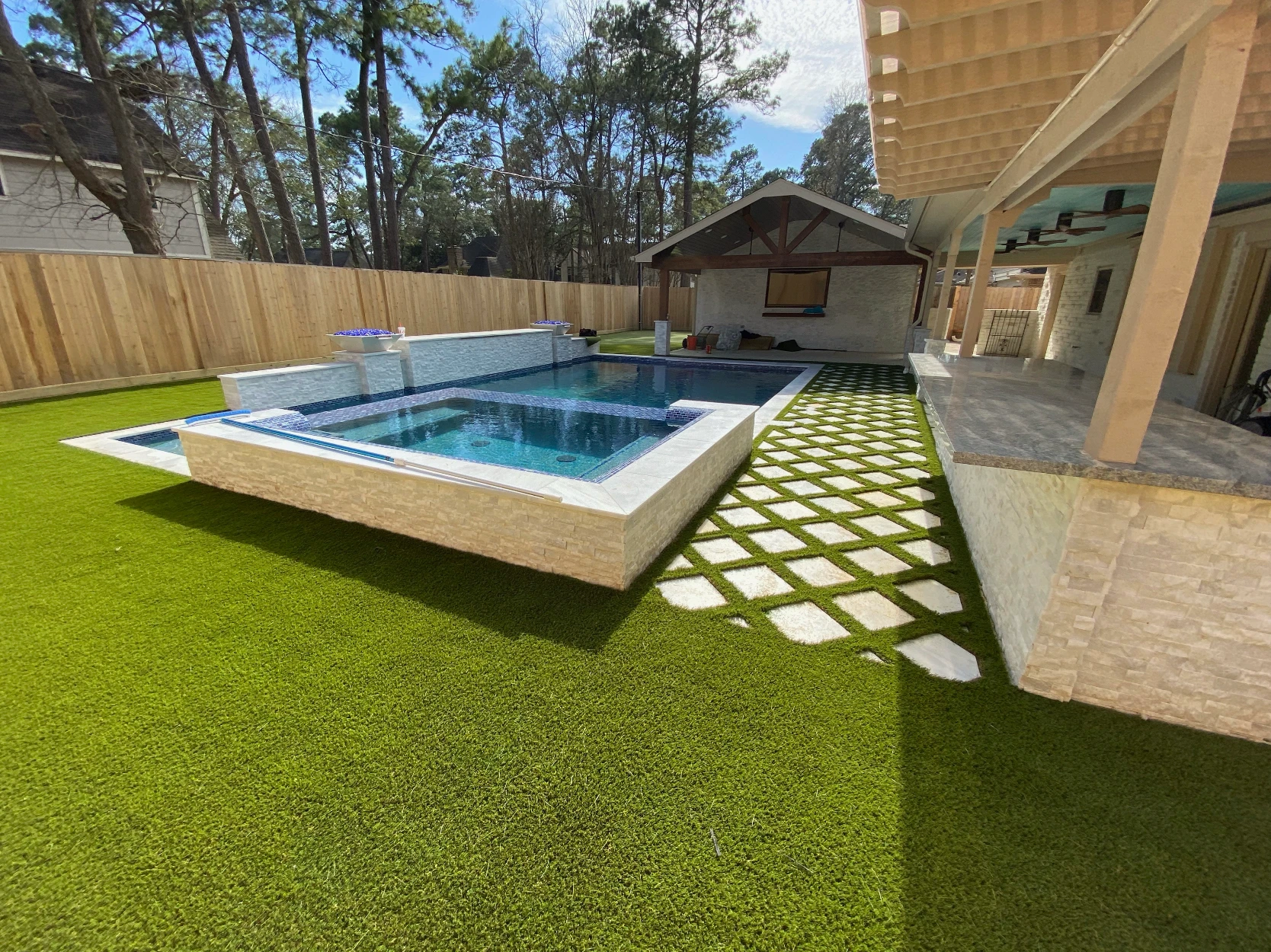 Turf installation in Tomball, TX